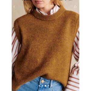 Sézane Samuel JumperMustard Knit Sleeveless Sweater Vest XXL